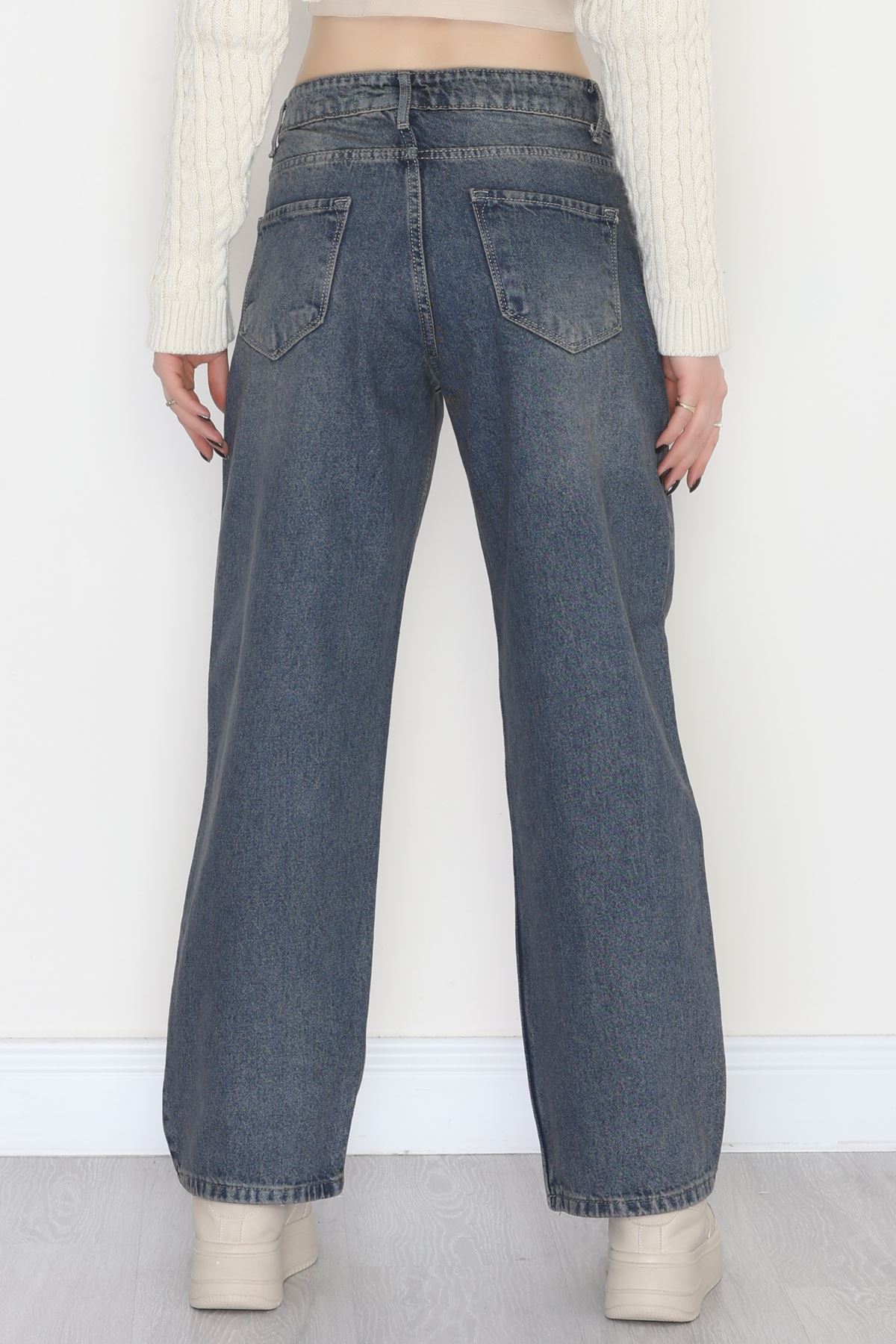 Geniş Paça Palazzo Kot Pantolon Kahvetint - 31564.2059.