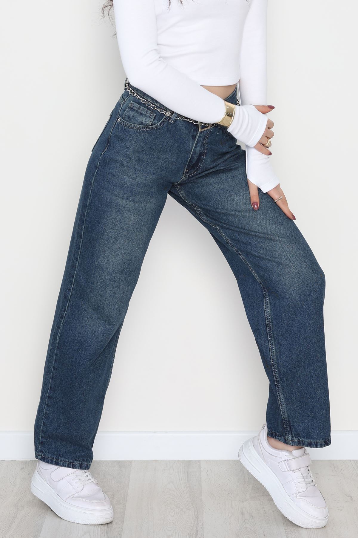 Wide Leg Kot Pantolon Yeşiltint - 31641.2059.