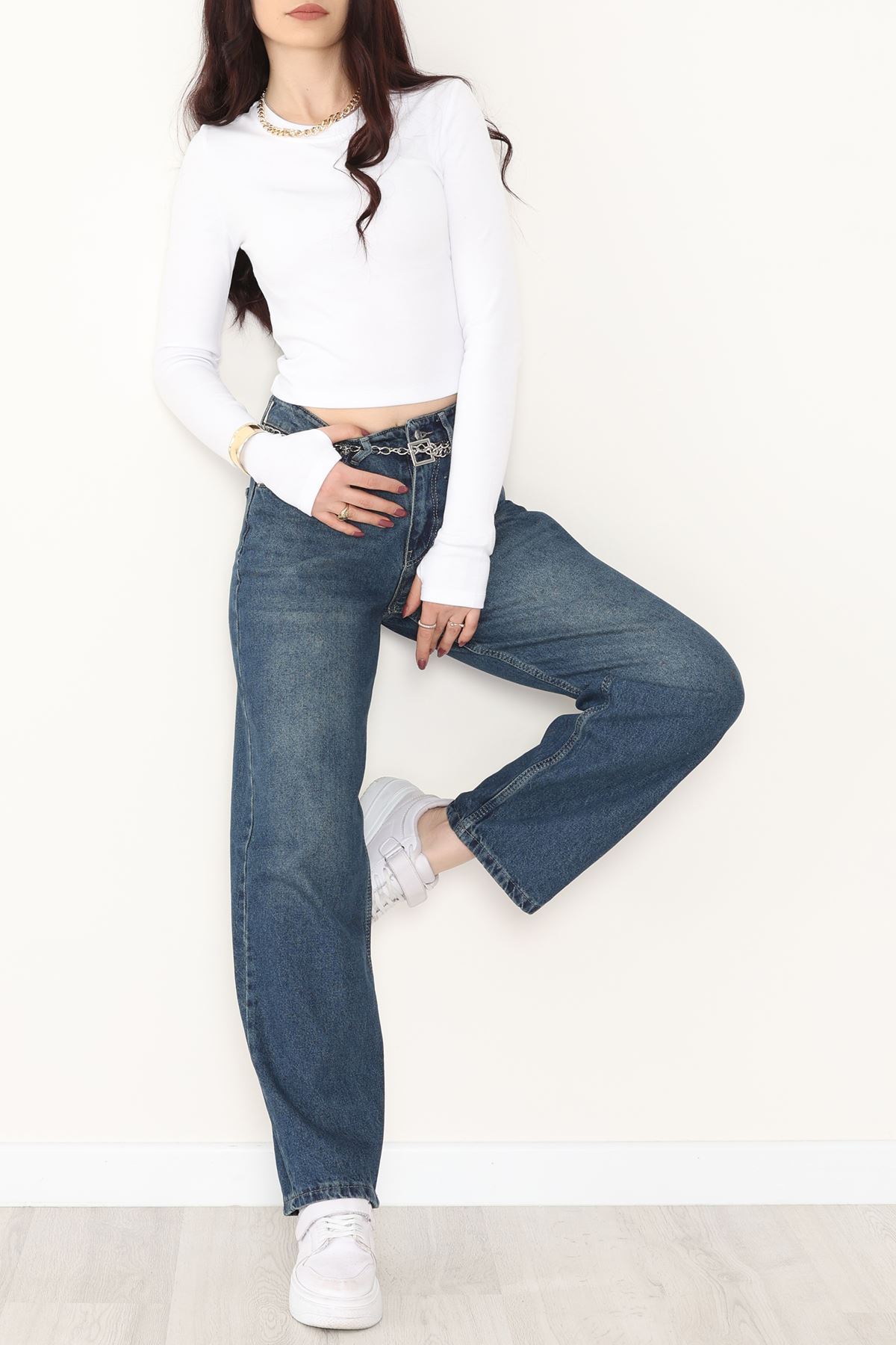 Wide Leg Kot Pantolon Yeşiltint - 31641.2059.