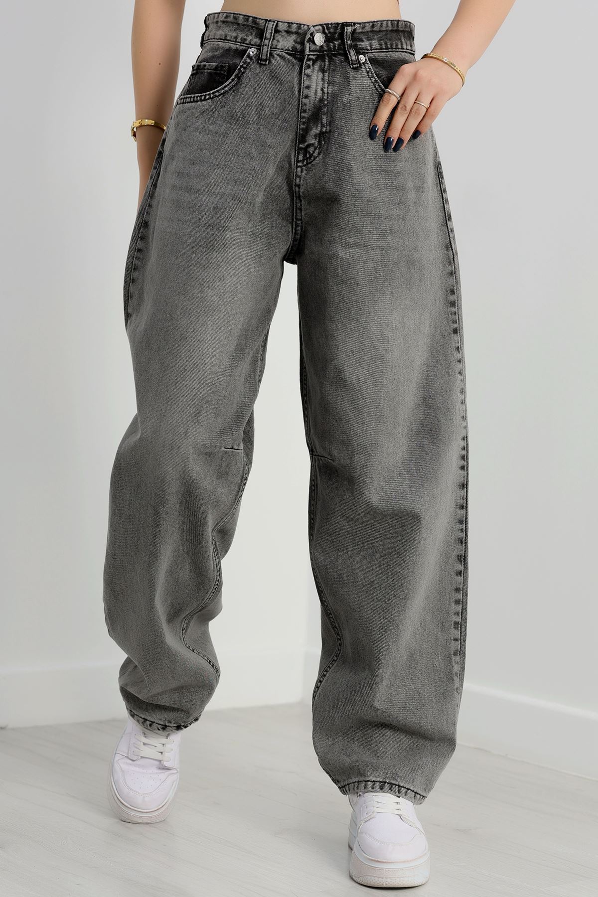 Tokalı Baggy Kot Pantolon Açıkfüme - 31159.2059.