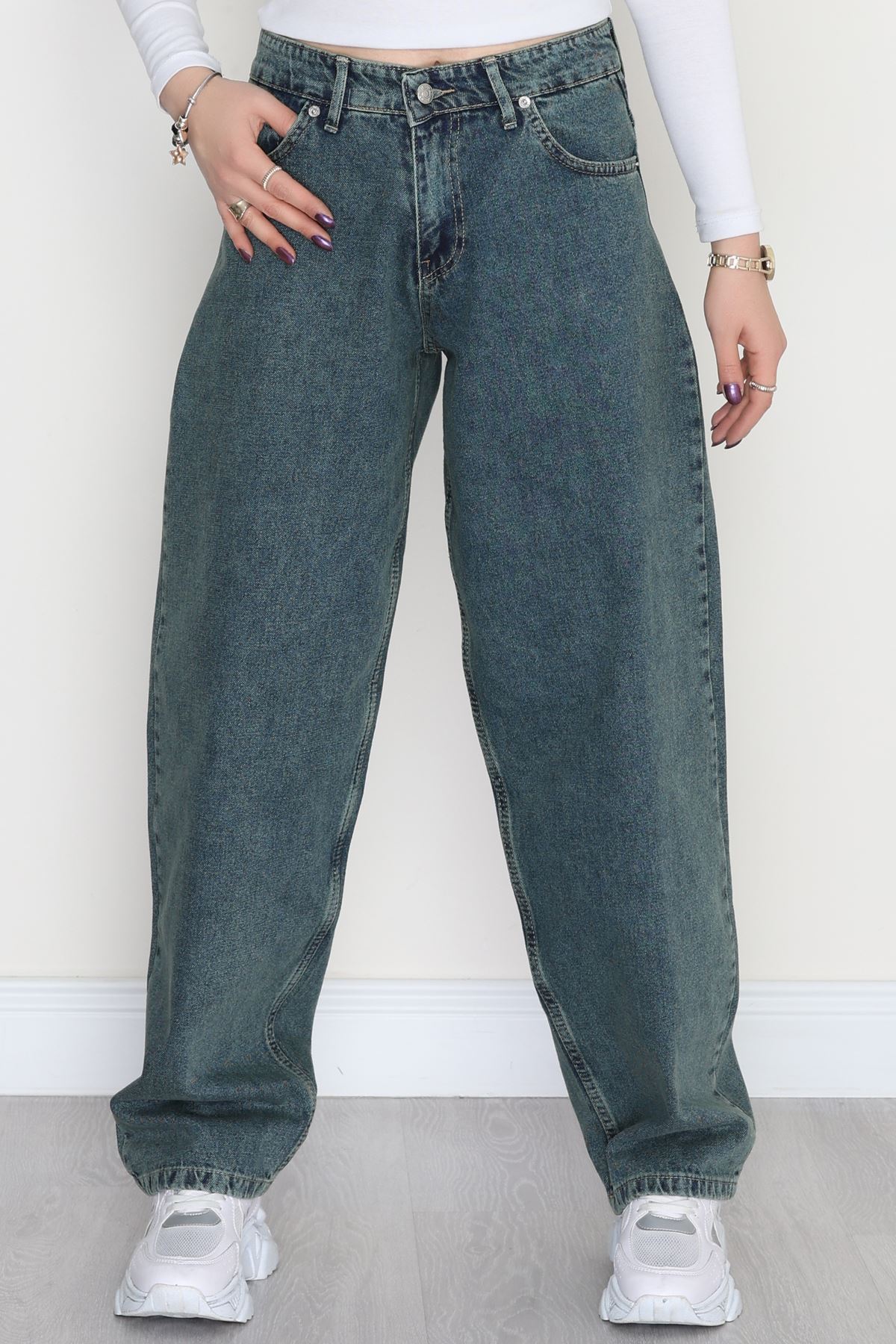 Baggy Kot Pantolon Yeşiltint - 31158.2059.