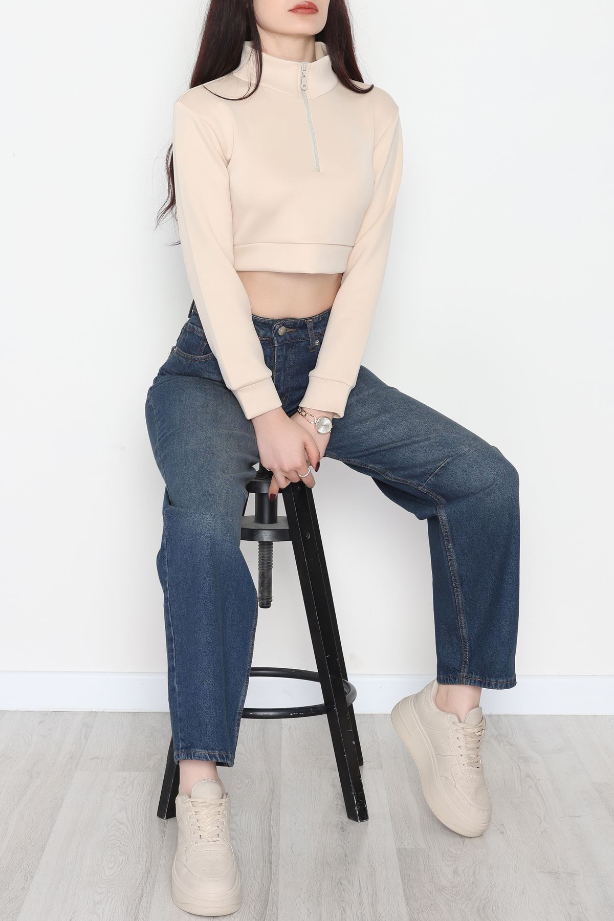 Arkası Tokalı Baggy Kot Pantolon Kahvetint - 31712.2059.