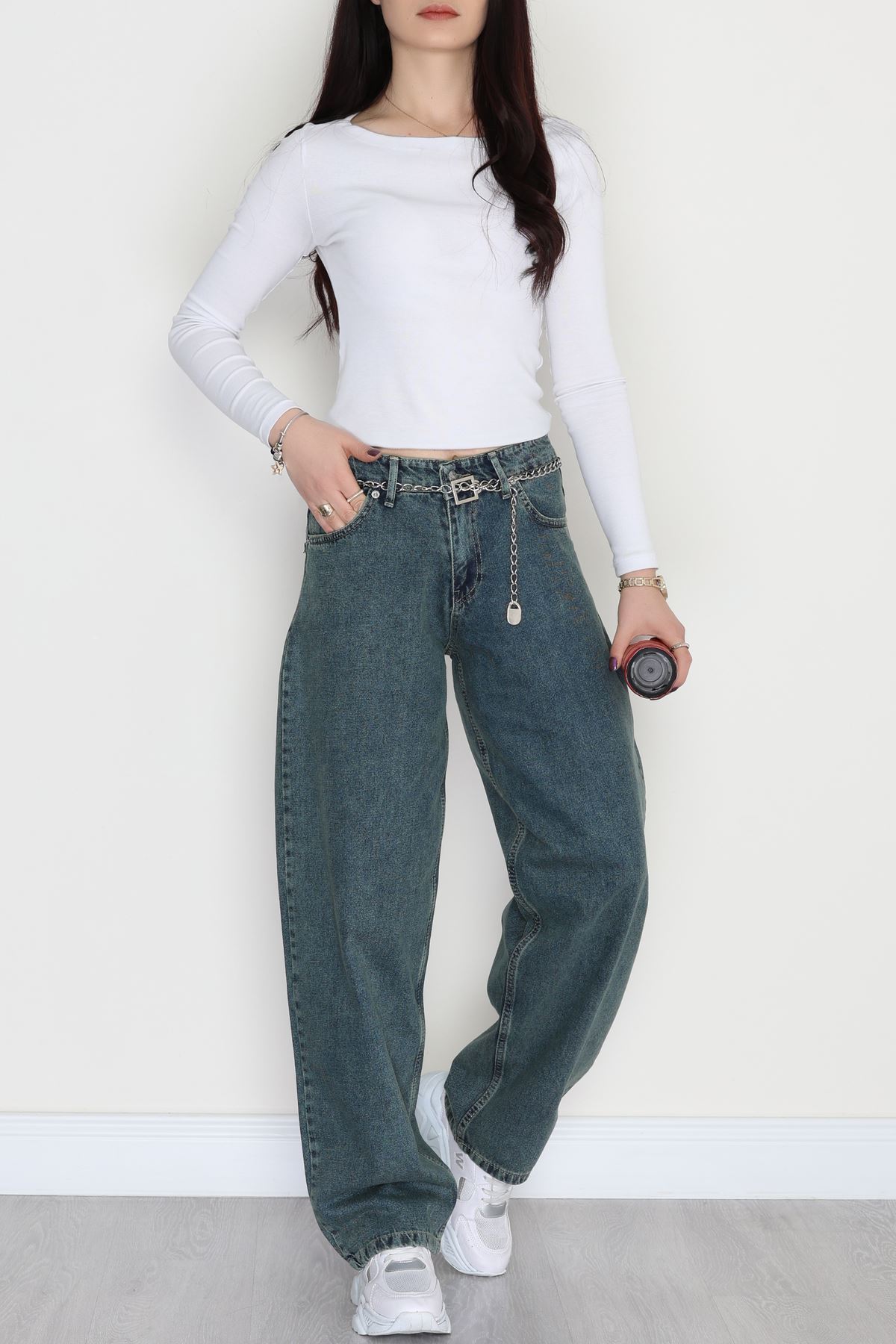 Baggy Kot Pantolon Yeşiltint - 31158.2059.