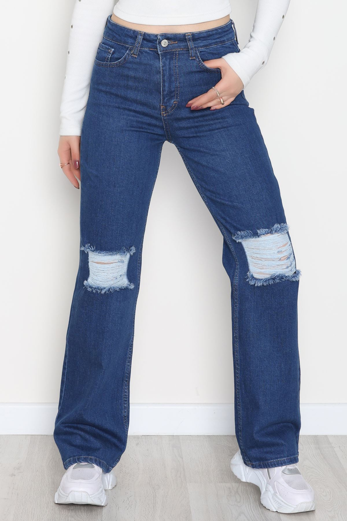 Cepsiz Pensli Palazzo Kot Pantolon Koyumavi - 31601.1184.