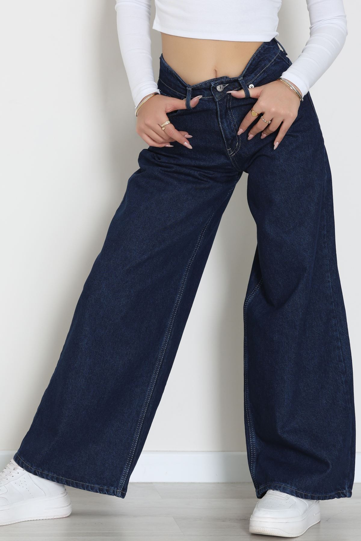 Palazzo Geniş Paça Kot Pantolon Koyumavi - 31548.2059.