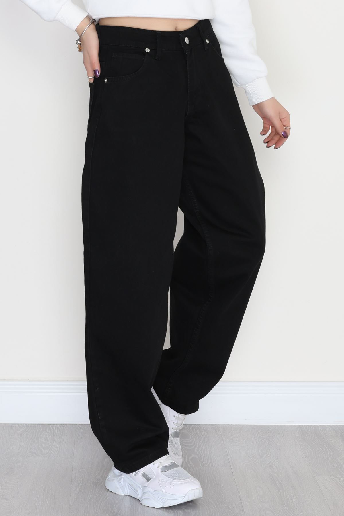 Baggy Kot Pantolon Siyah - 31158.2059.