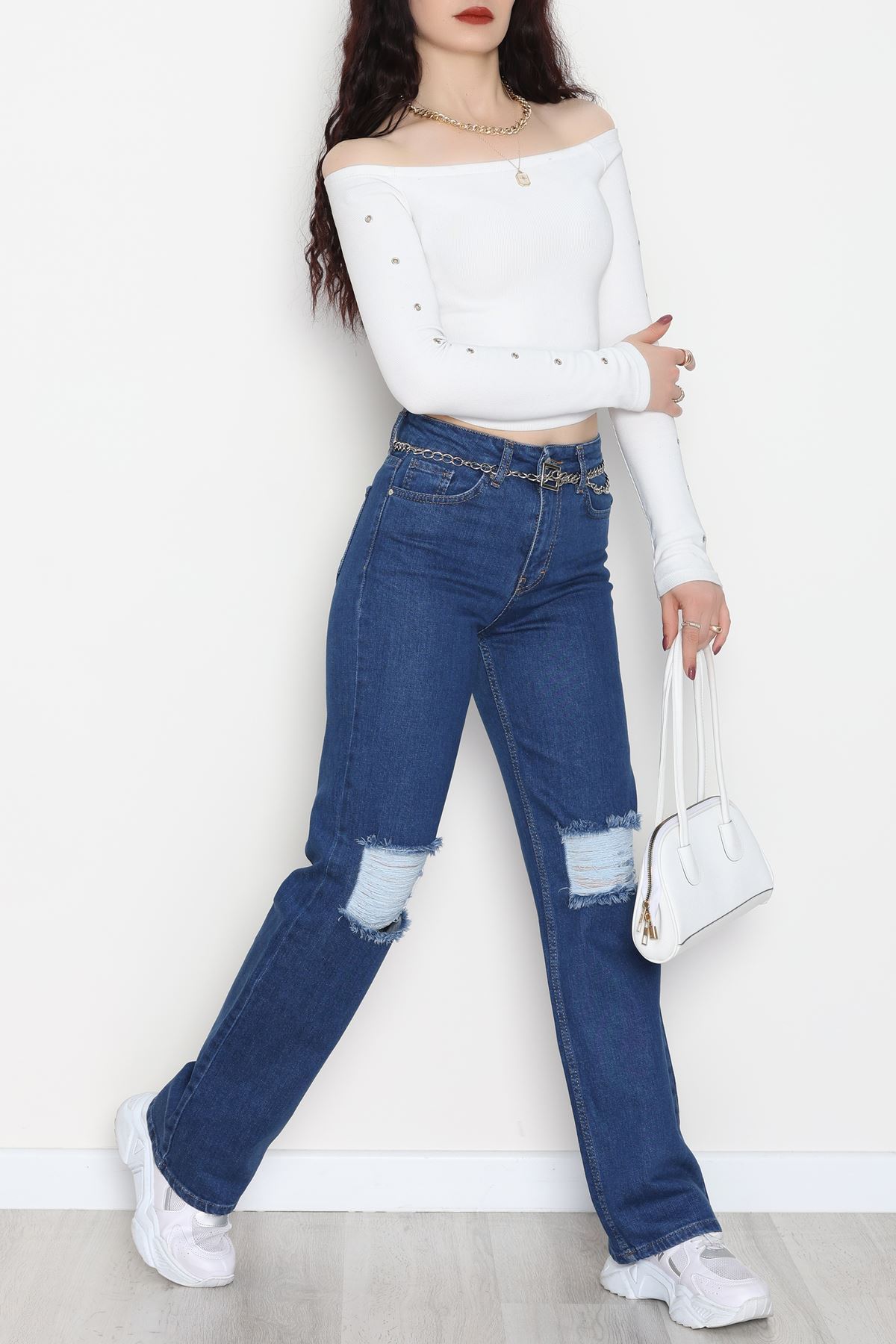 Cepsiz Pensli Palazzo Kot Pantolon Koyumavi - 31601.1184.