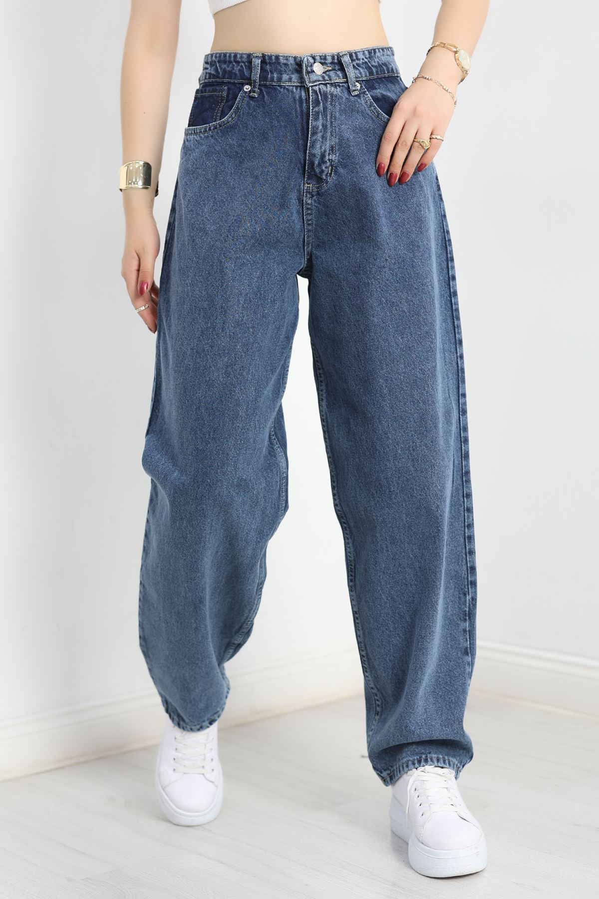 Baggy Kot Pantolon Mavi - 31158.2059.