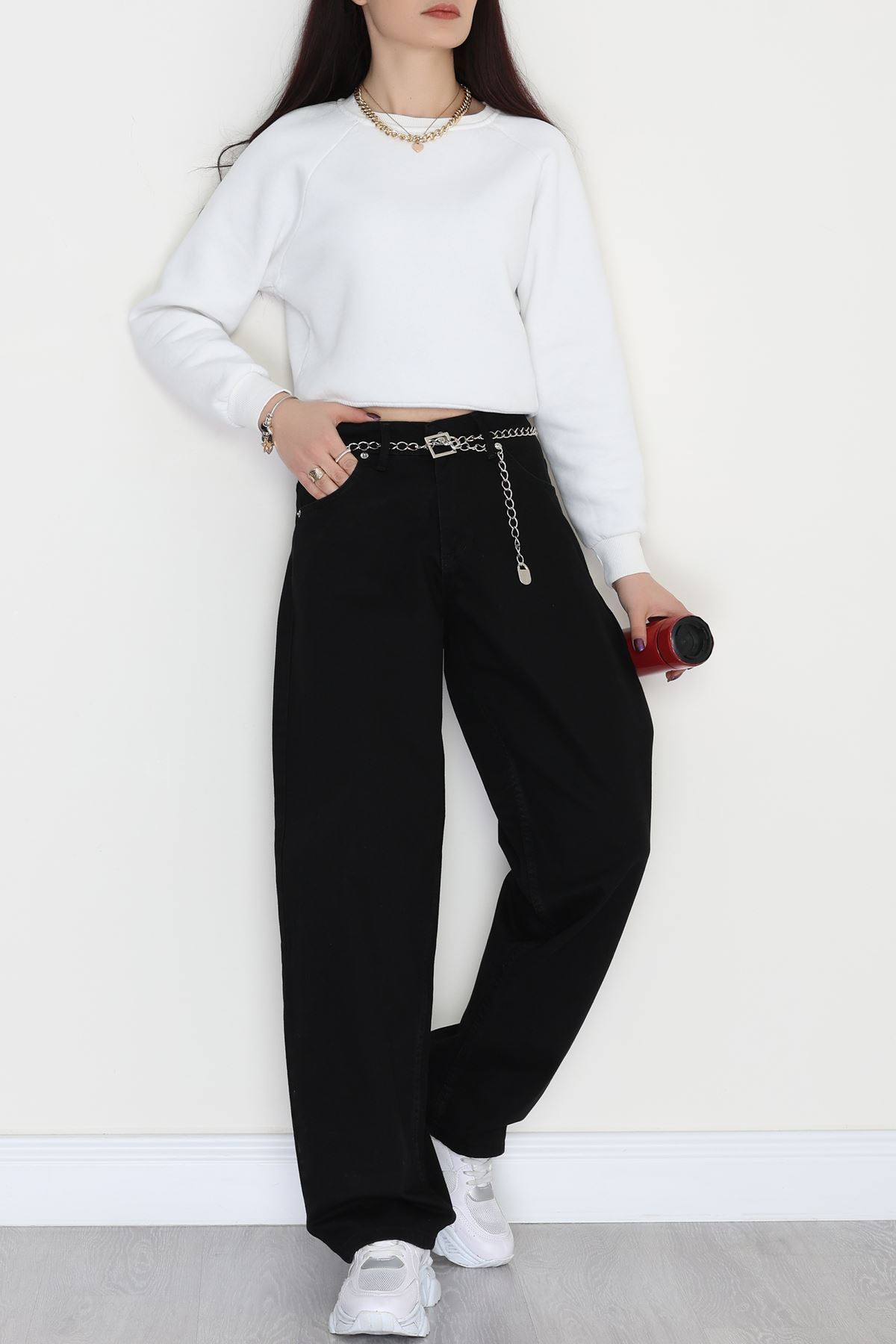 Baggy Kot Pantolon Siyah - 31158.2059.