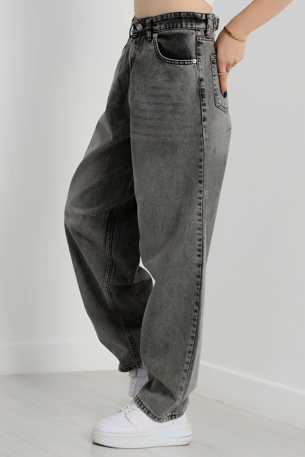 Tokalı Baggy Kot Pantolon Açıkfüme - 31159.2059.