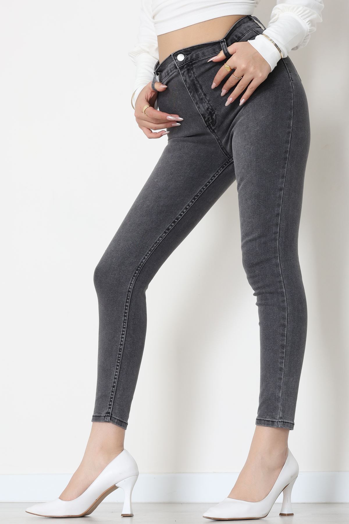 Dar Paça Kot Pantolon Füme - 31821.1904.