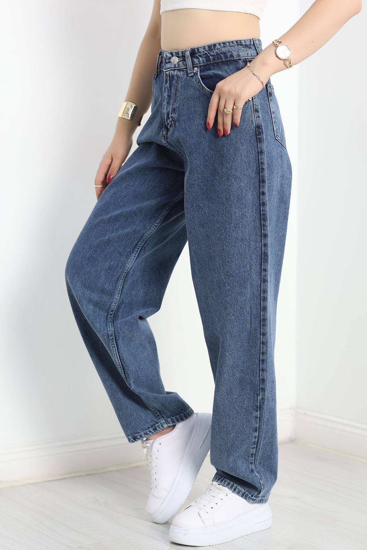 Baggy Kot Pantolon Mavi - 31158.2059.