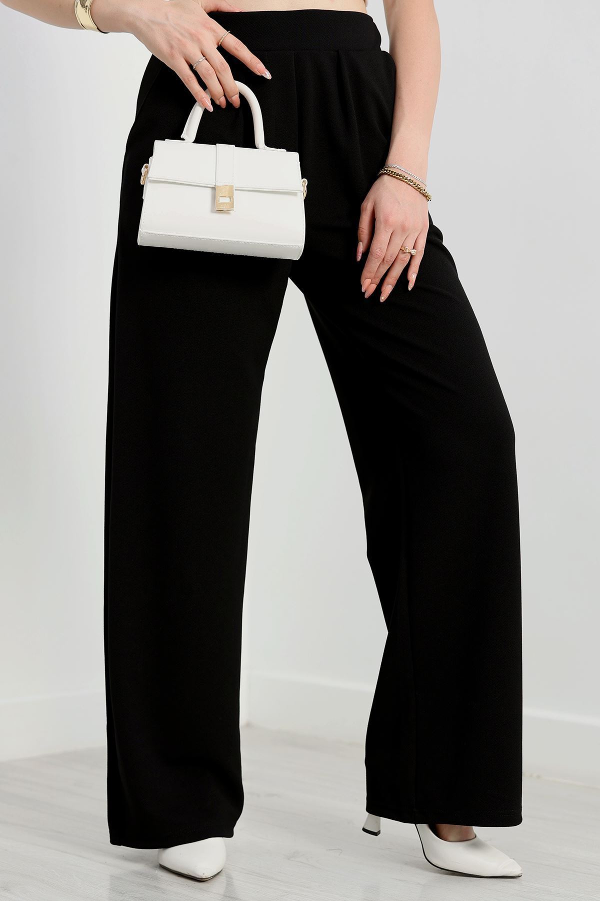 Zra Krep Likralı Pantolon  Siyah - 90122.1837.