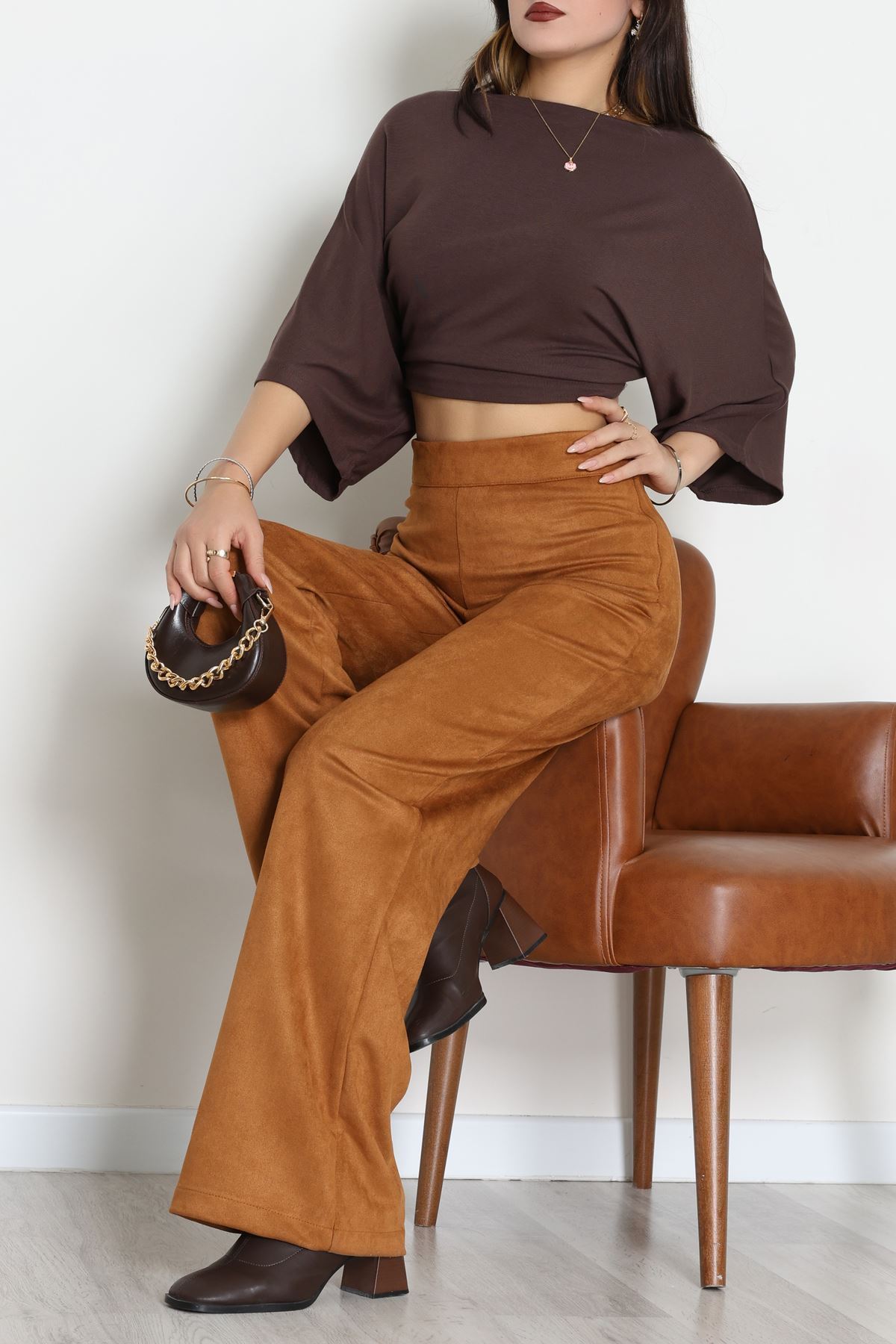 Süet Pantolon Taba - 1808.2126.