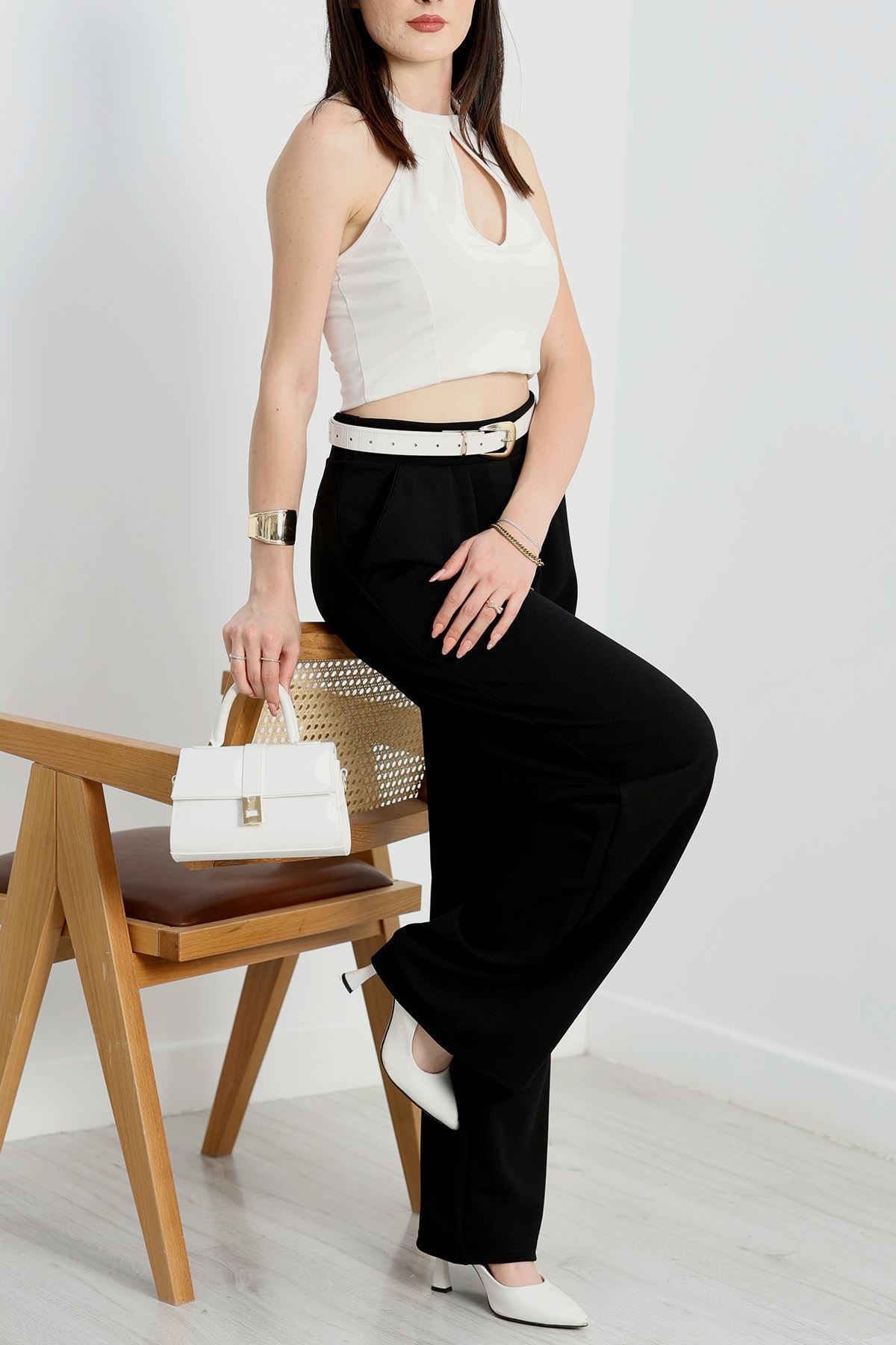 Zra Krep Likralı Pantolon  Siyah - 90122.1837.