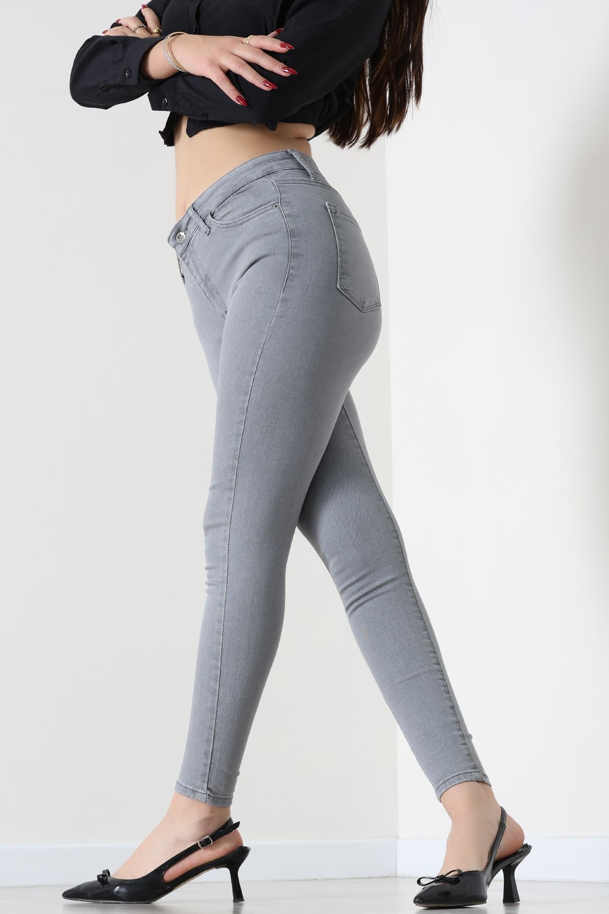 Dar Paça Kot Pantolon Gray1 - 42900.2128.