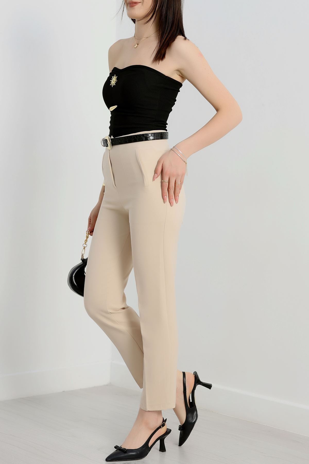 Zra Krep Havuç Pantolon Bej - 90129.1920.