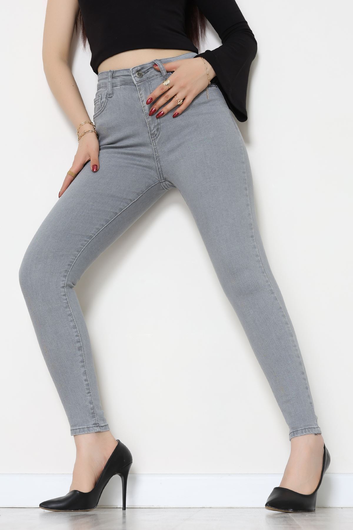 Dar Paça Kot Pantolon Gray - 42900.2128.