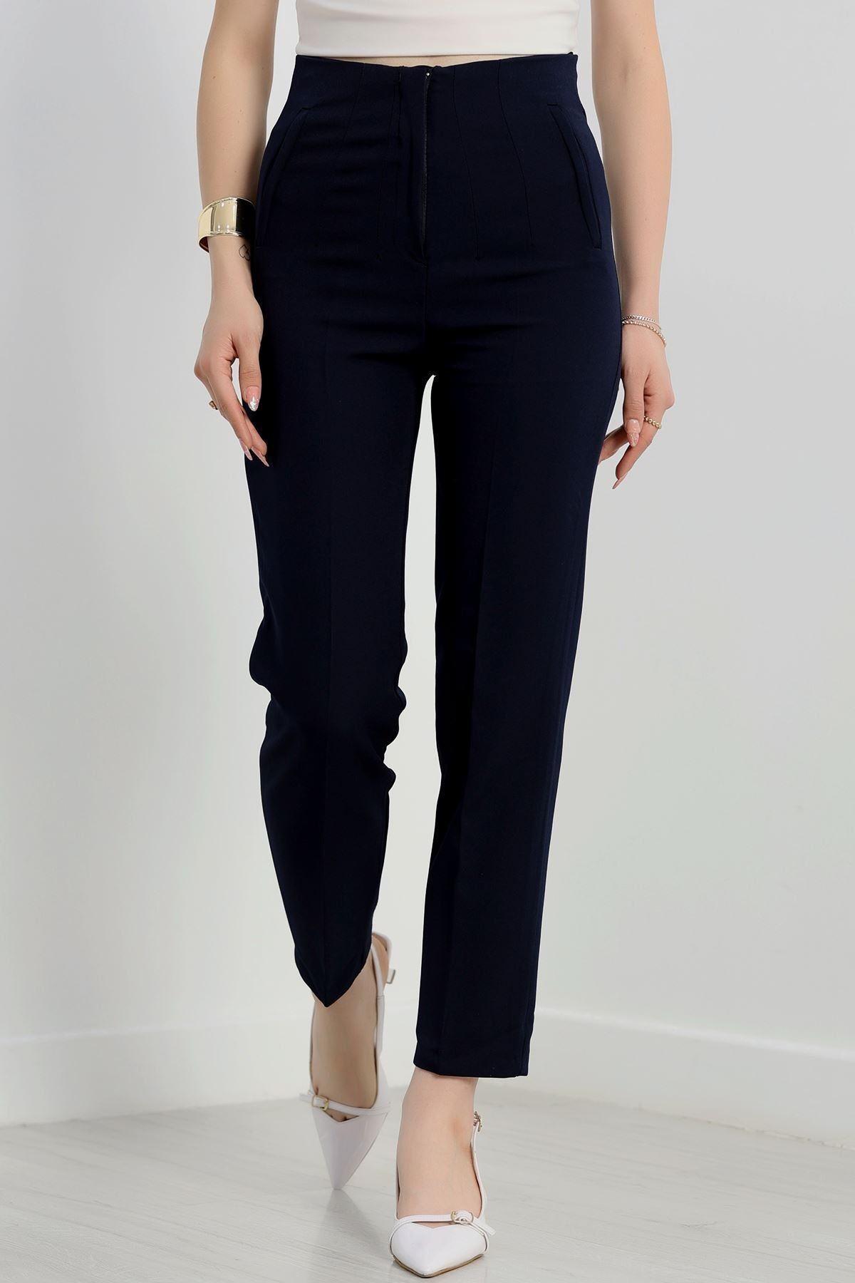 Zra Krep Havuç Pantolon Lacivert - 90129.1920.
