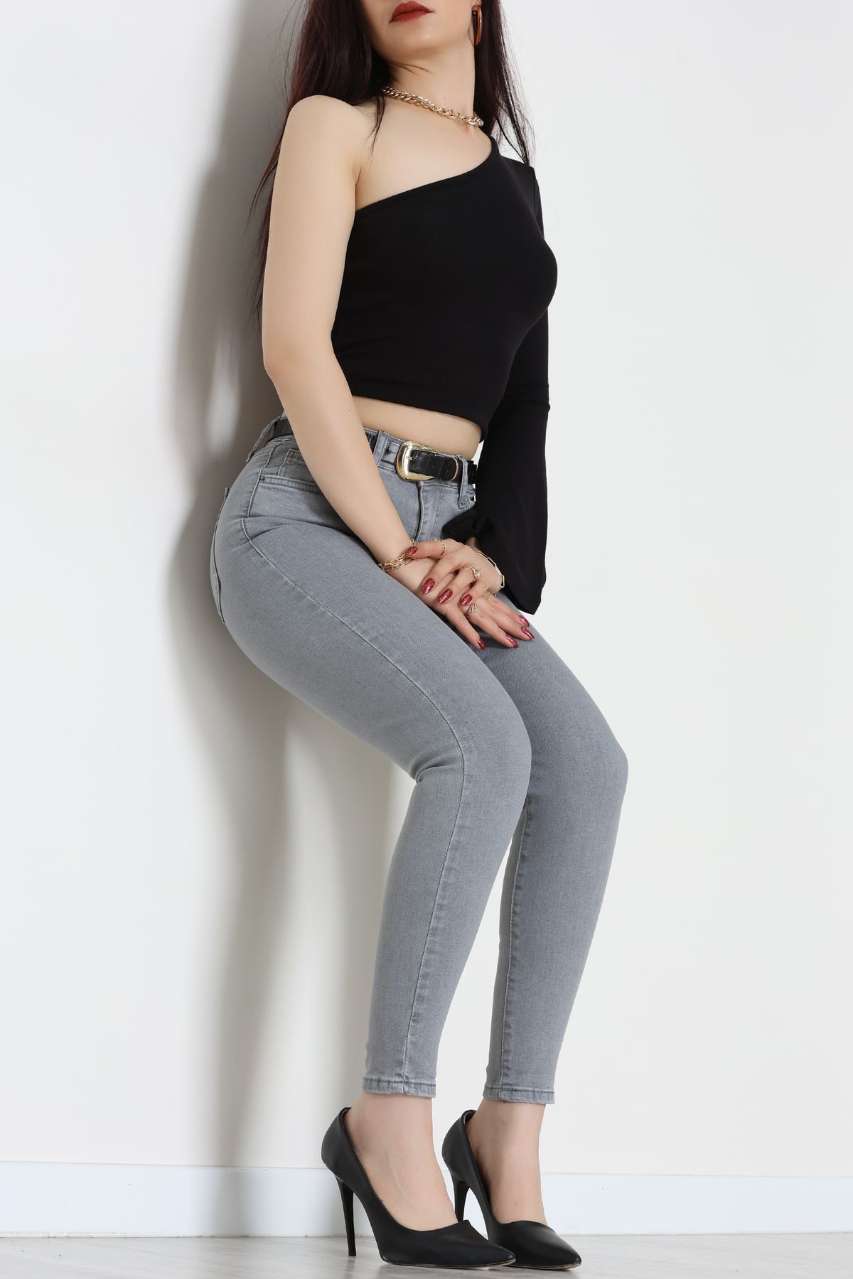 Dar Paça Kot Pantolon Gray - 42900.2128.