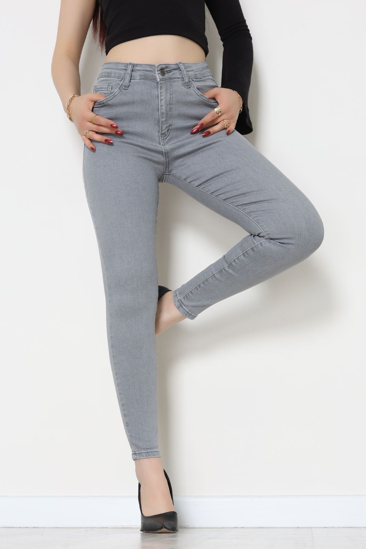 Dar Paça Kot Pantolon Gray - 42900.2128.