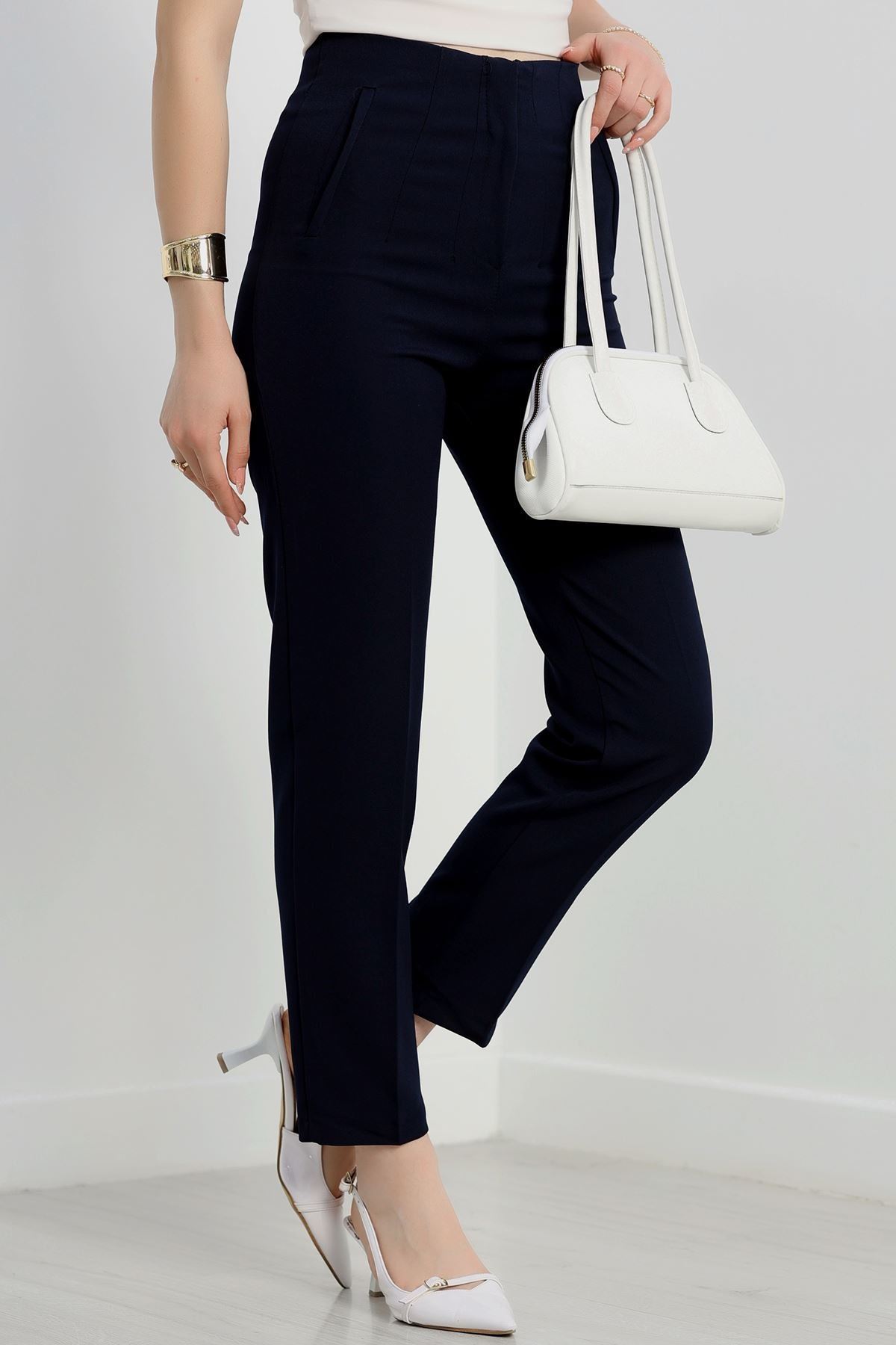 Zra Krep Havuç Pantolon Lacivert - 90129.1920.