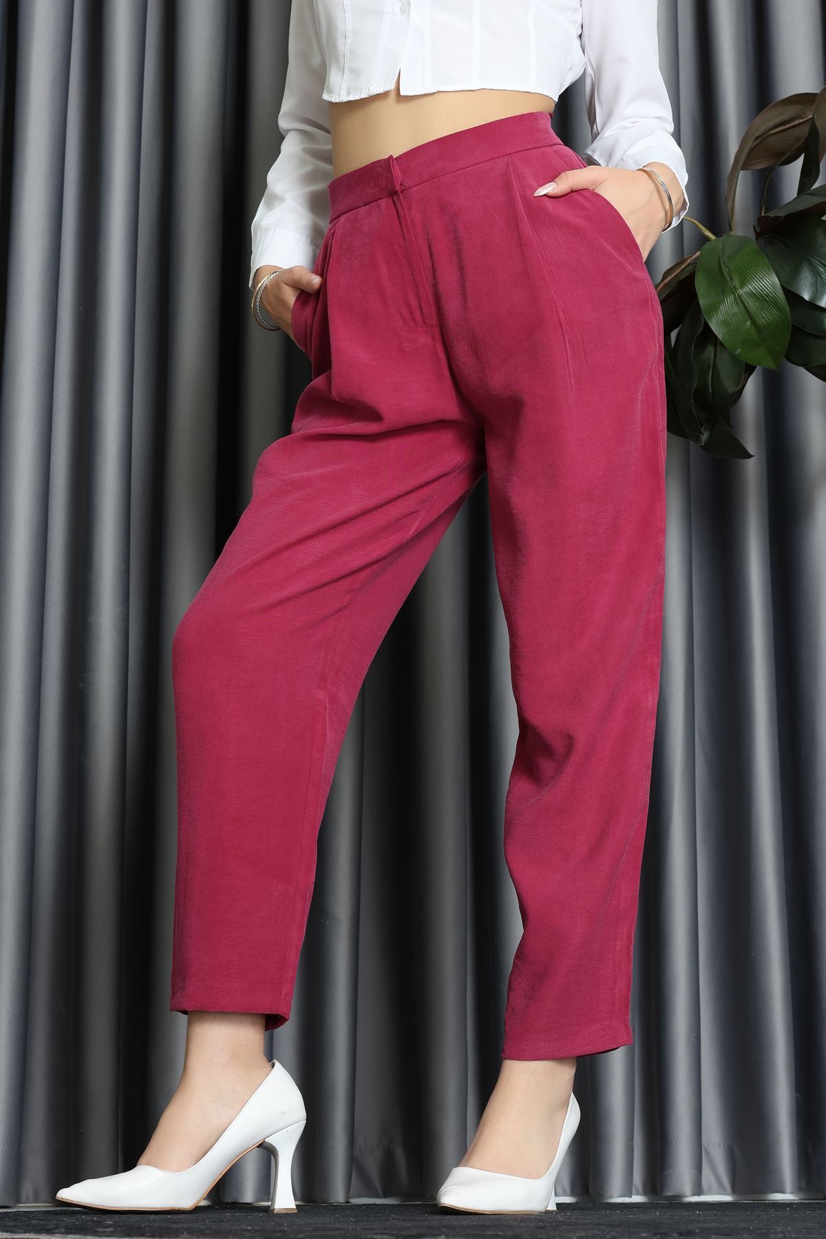 Havuç Paça Pantolon Fuşya - 31414.444.