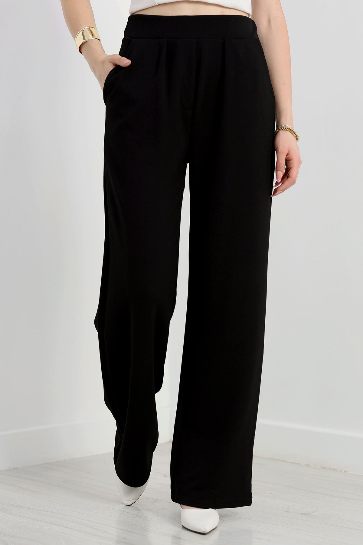 Zra Krep Likralı Pantolon  Siyah - 90122.1837.