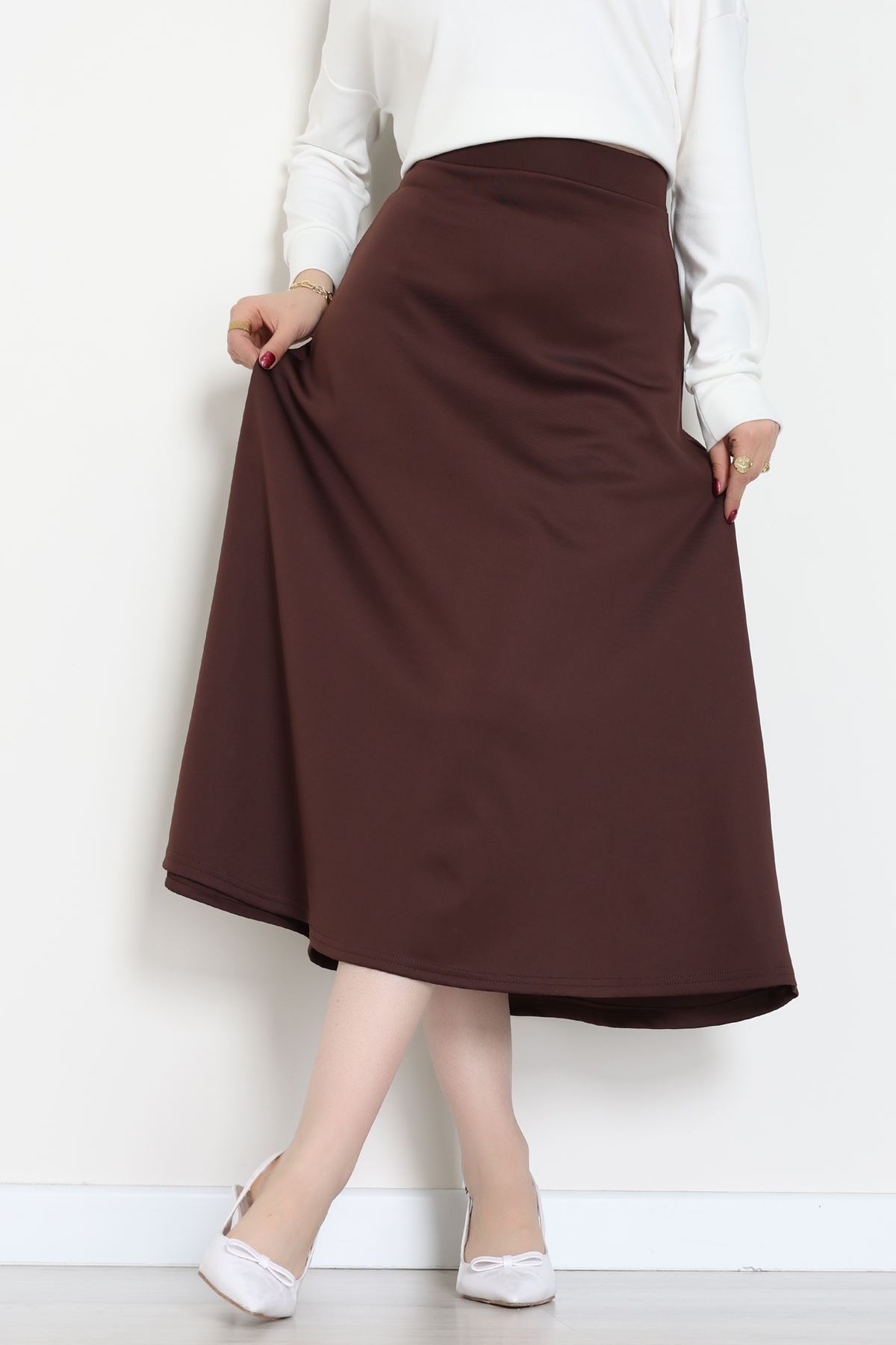 Scuba Kumaş Çan Etek Kahve - 51231.1567.