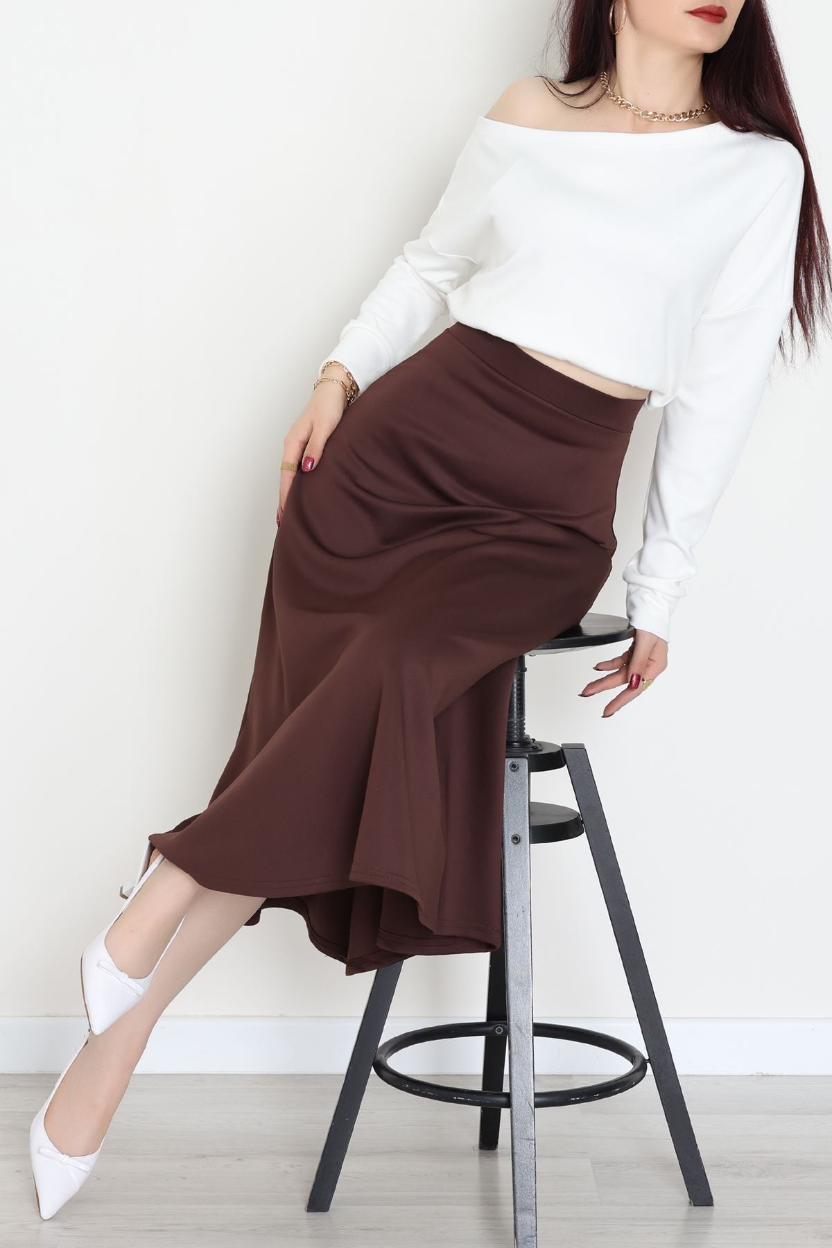 Scuba Kumaş Çan Etek Kahve - 51231.1567.
