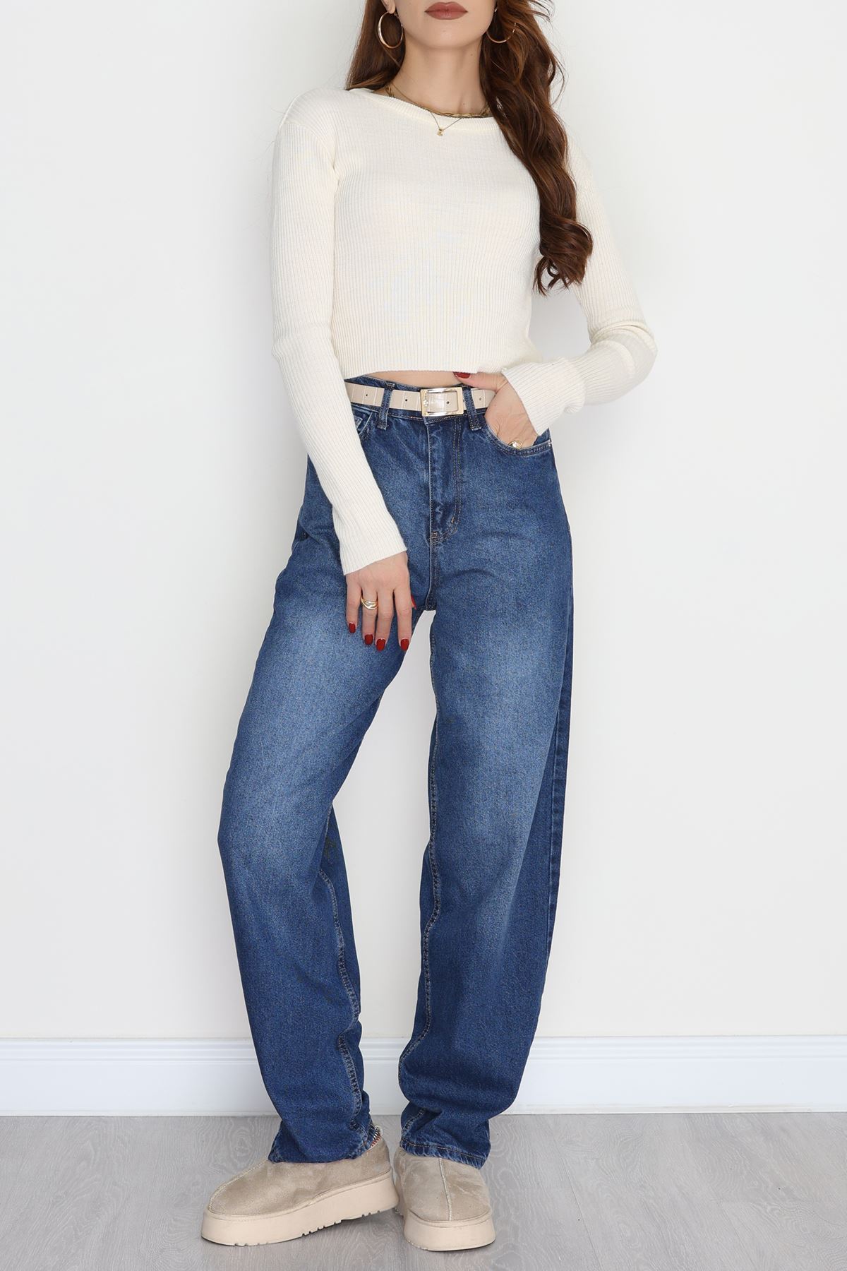 Baggy Kot Pantolon Mavi - 31536.2088.