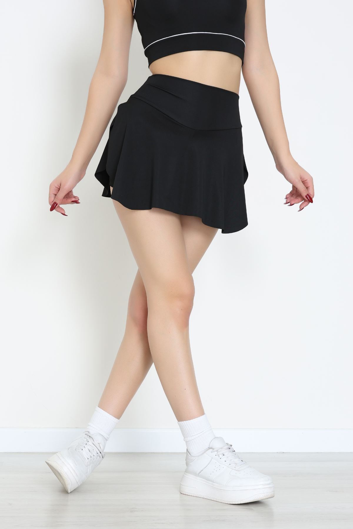 Cepli Şort Etek Siyah - 8010.125.