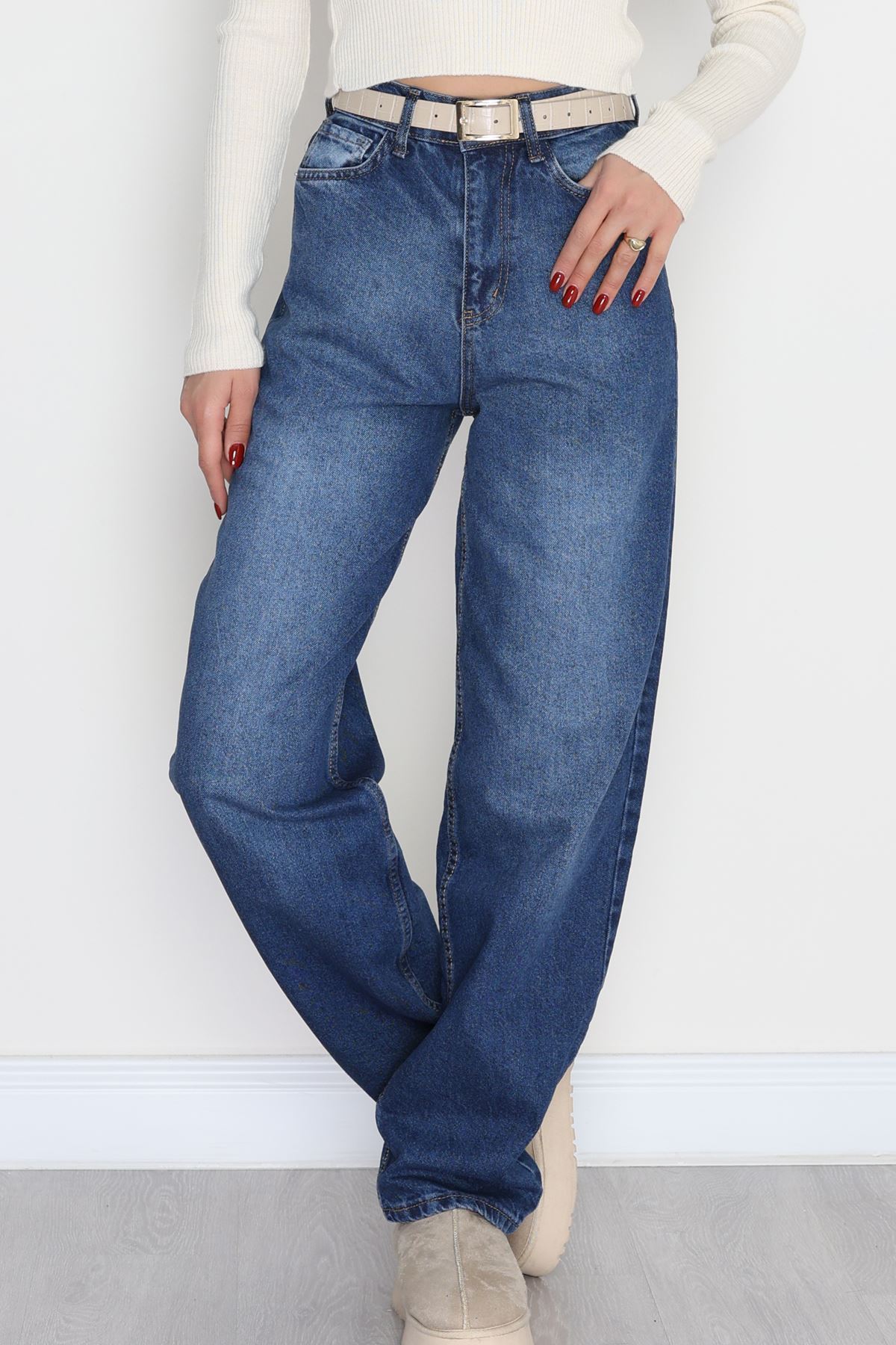 Baggy Kot Pantolon Mavi - 31536.2088.