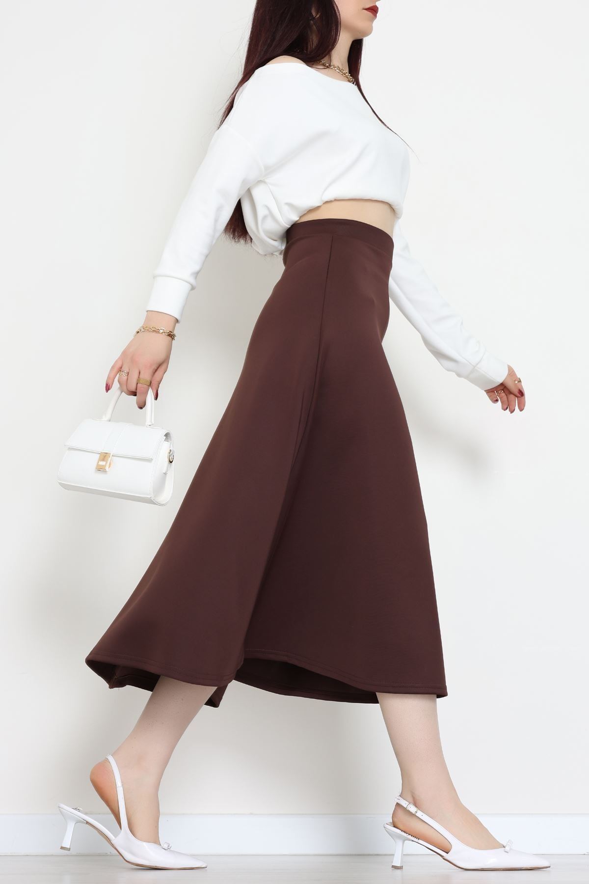 Scuba Kumaş Çan Etek Kahve - 51231.1567.