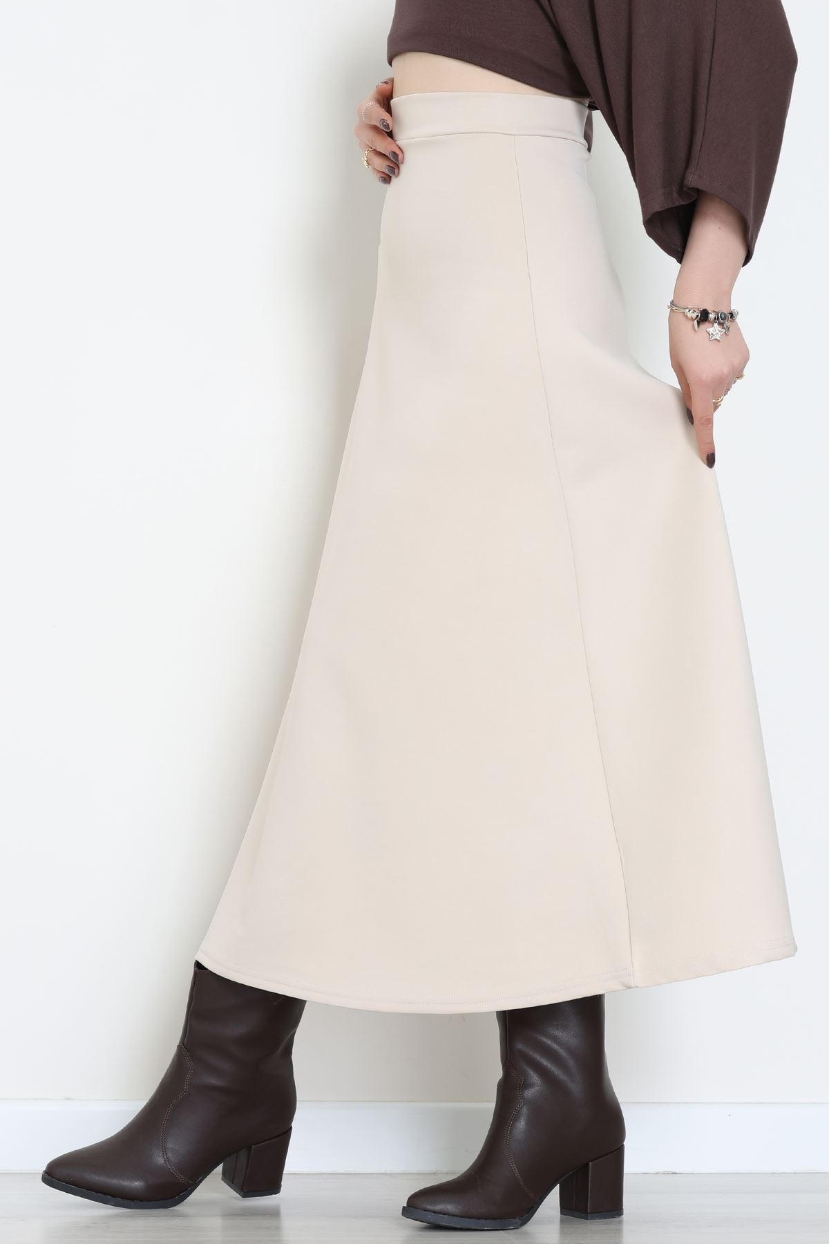 Scuba Kumaş Çan Etek Ekru - 51231.1567.