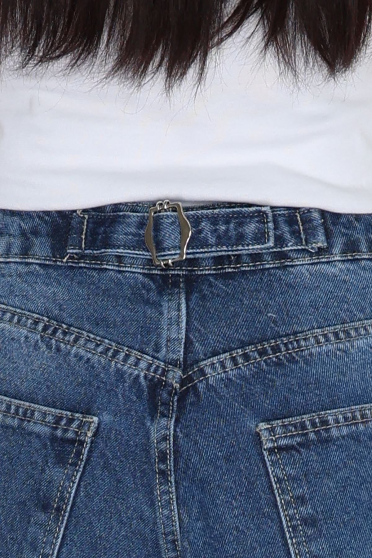 Carpenter Detaylı Baggy Kot Pantolon Lacivert - 40087.1184.