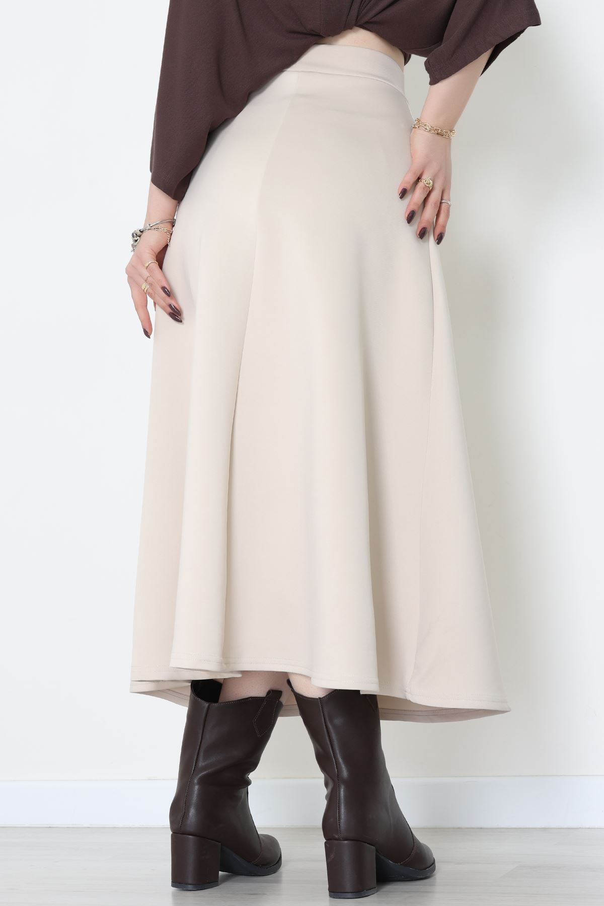 Scuba Kumaş Çan Etek Ekru - 51231.1567.