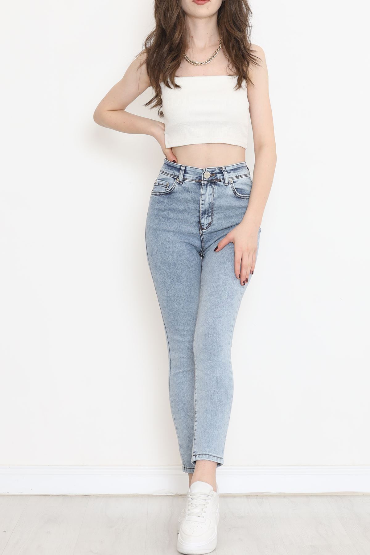 Dar Paça Kot Pantolon Mavi - 15853.1431.