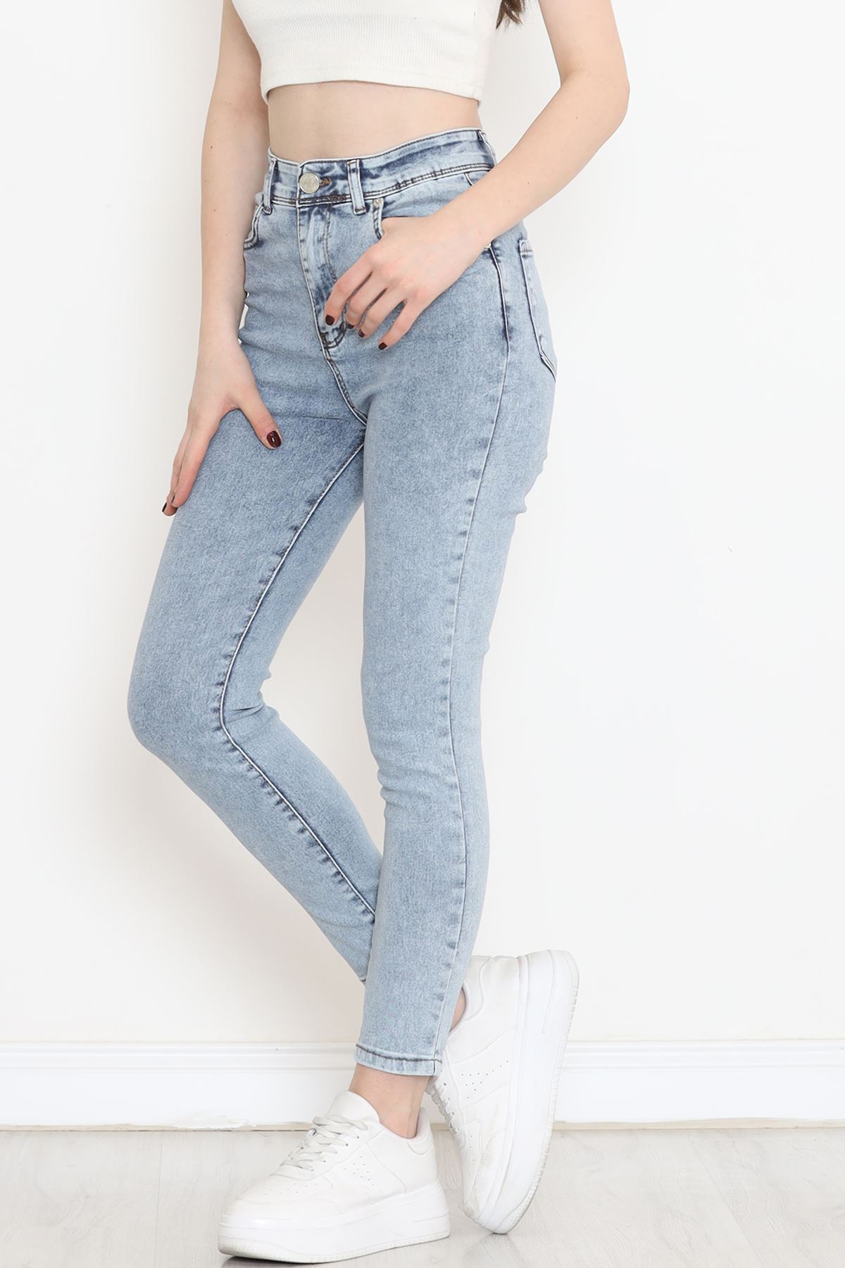 Dar Paça Kot Pantolon Mavi - 15853.1431.