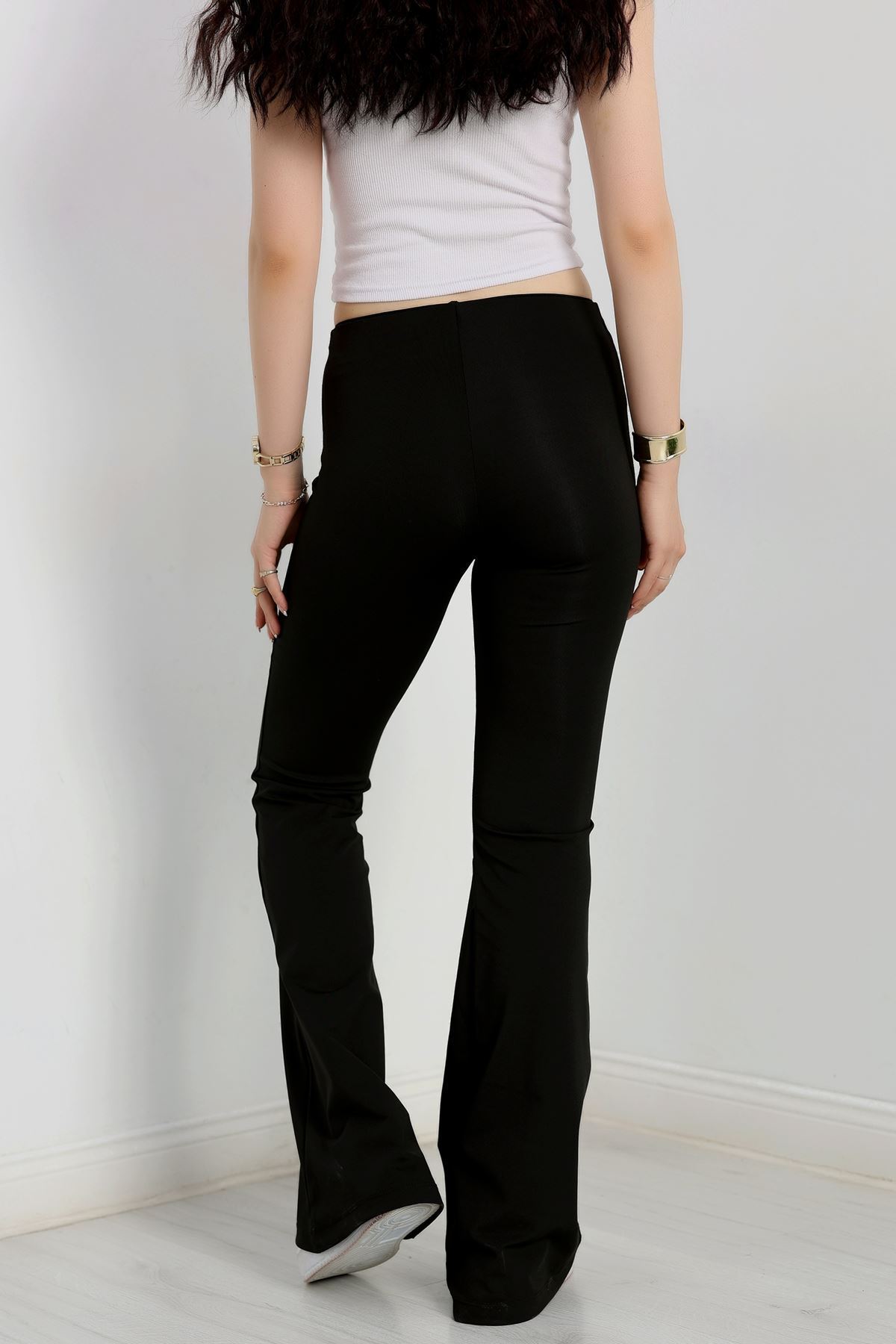 Full Likra Krep İspanyol Tayt Siyah - 50752.1919.