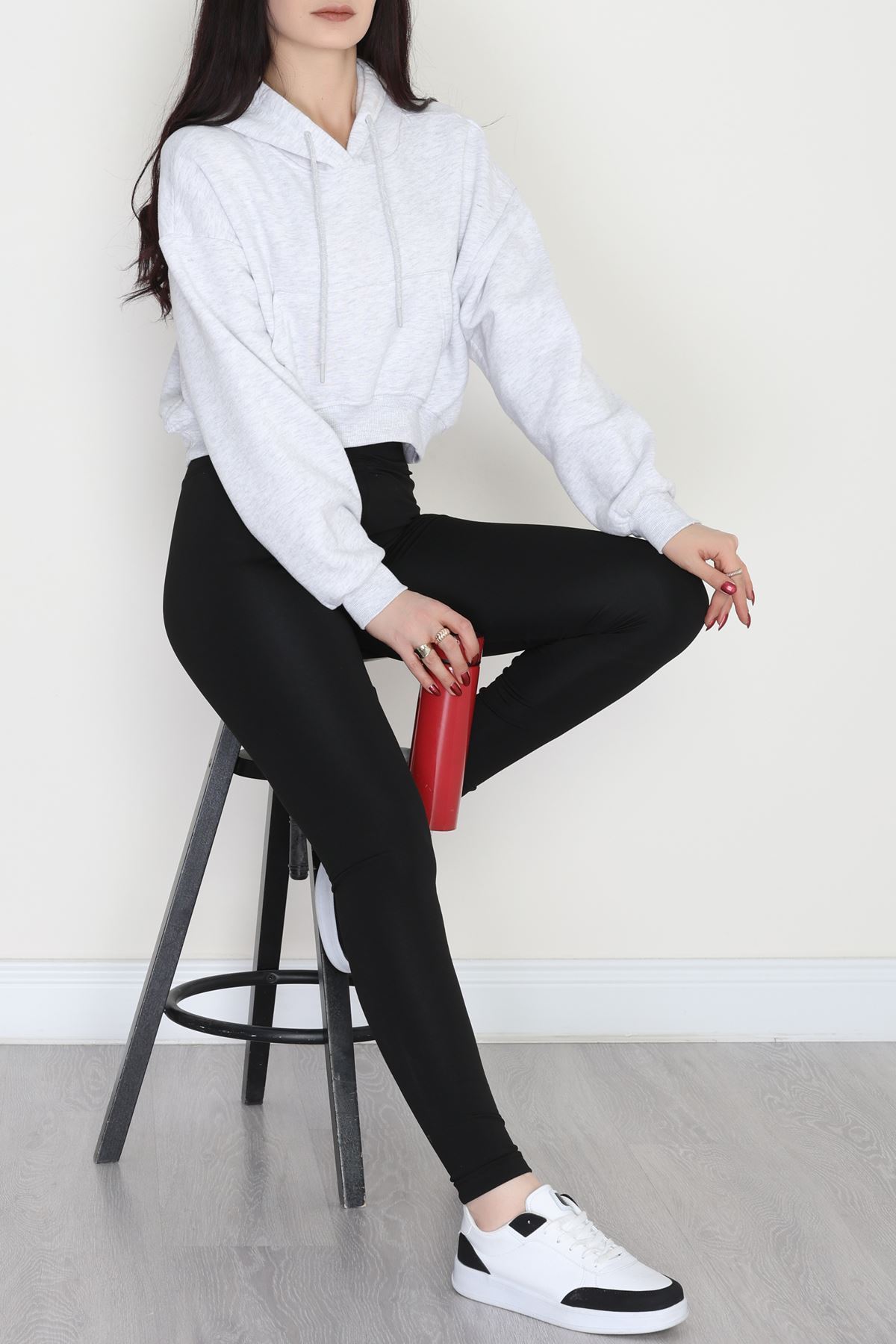 Şardonlu Dalgıç Tayt Siyah - 50996.1098.