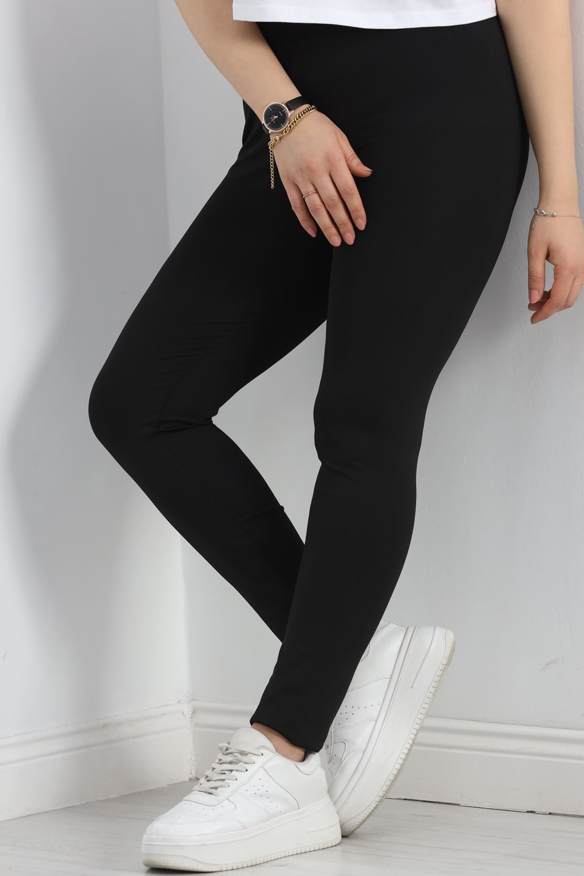 Bel Yazılı Battal Dalgıç Tayt Siyah - 50073.1098.