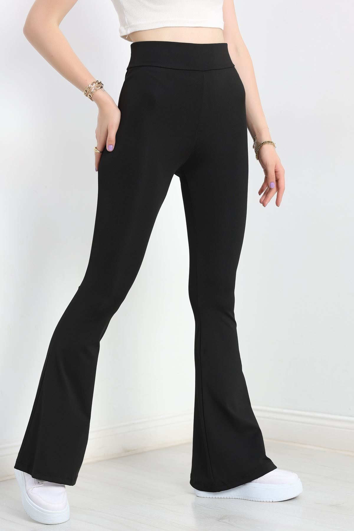 İspanyol Paça Tayt Siyah - 50757.1098.