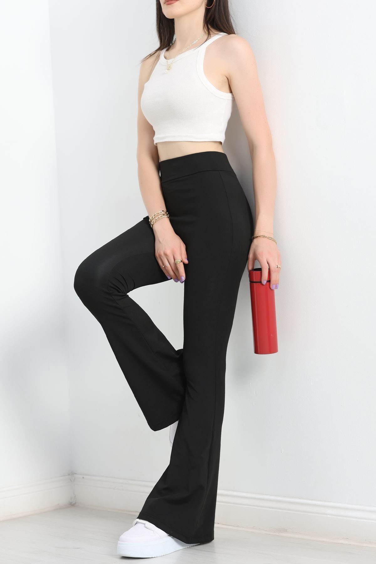 İspanyol Paça Tayt Siyah - 50757.1098.