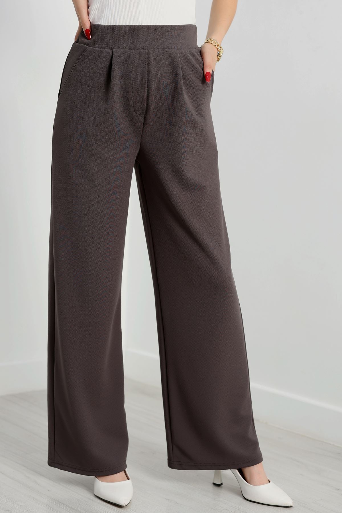 Zra Krep Likralı Pantolon  Antrasit - 90122.1837.