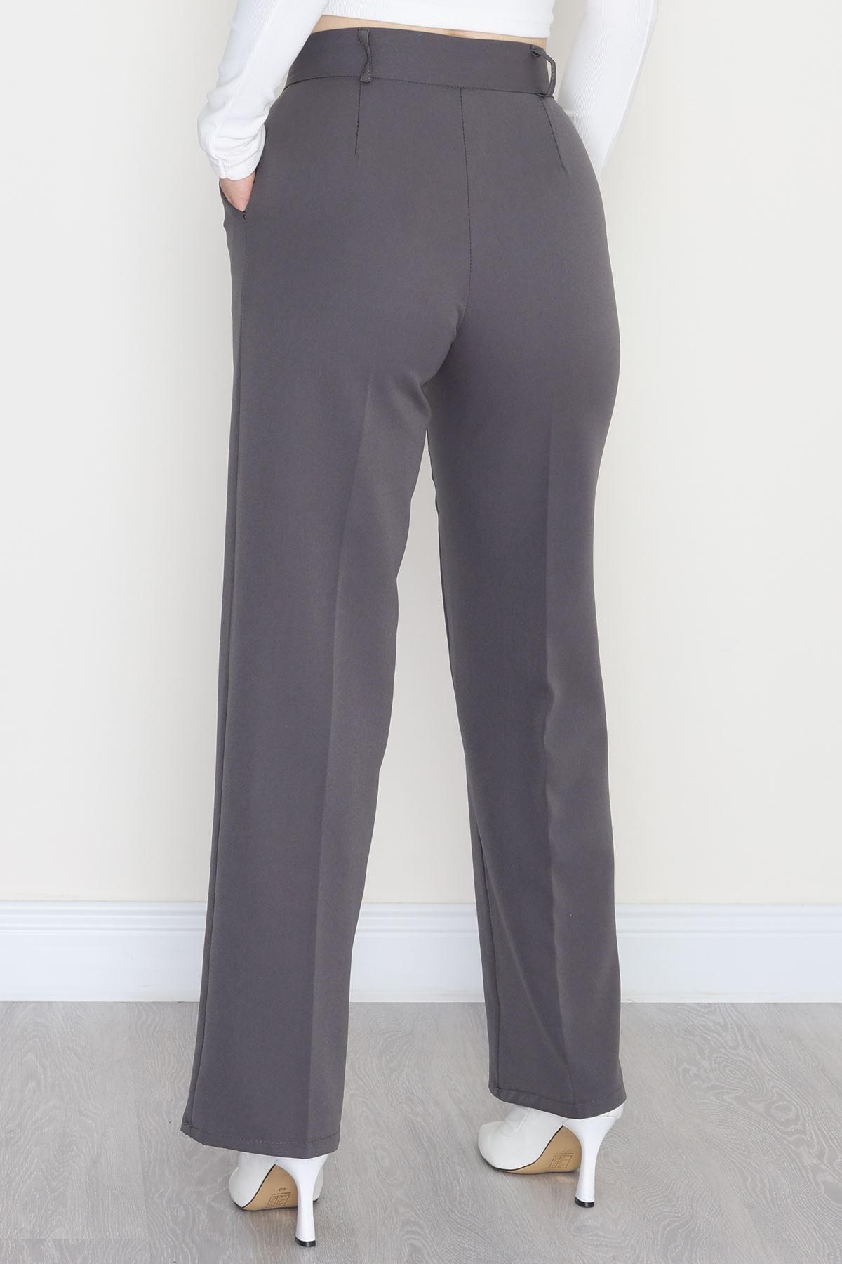 Tek Düğme Palazzo Pantolon Dumangri - 90022.1397.