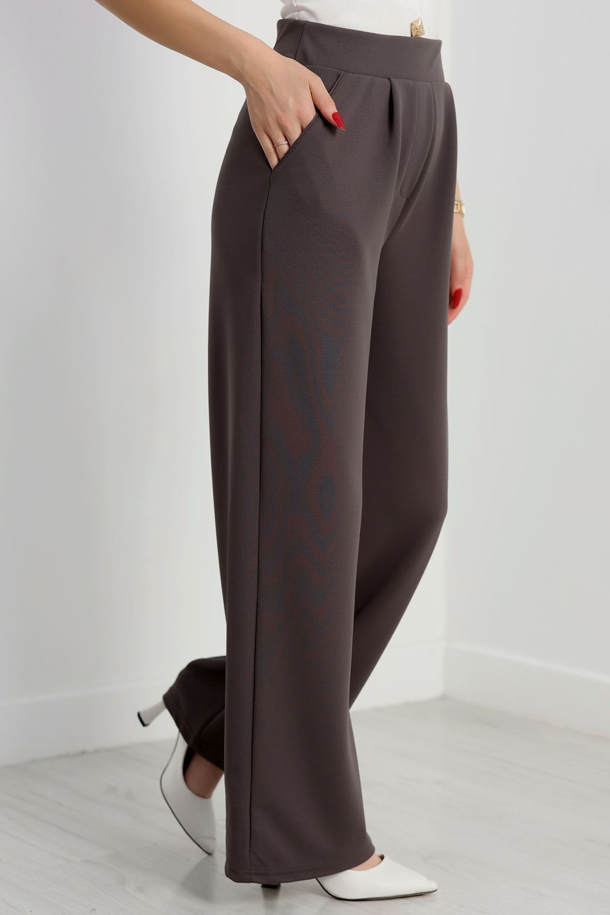 Zra Krep Likralı Pantolon  Antrasit - 90122.1837.