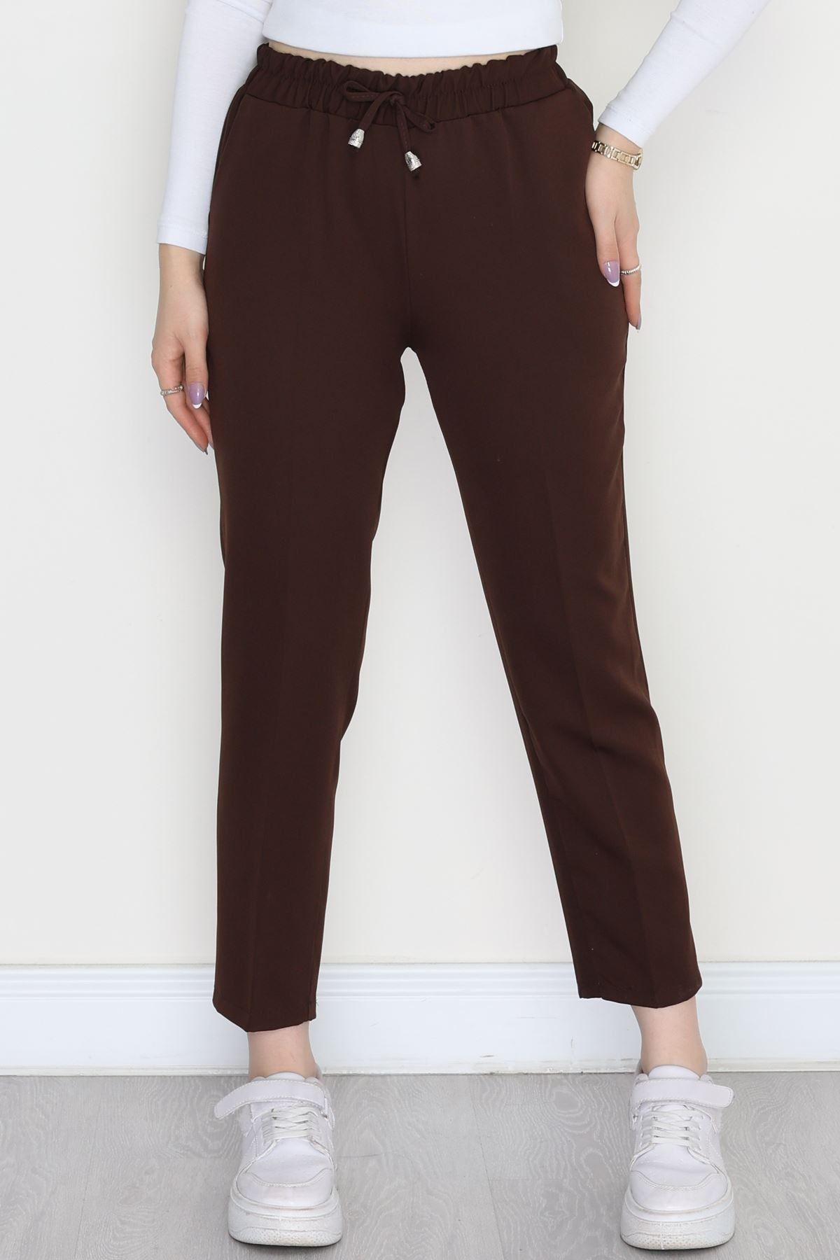 Dabıl Bağcıklı Pantolon Acıkahve - 20138.1884.