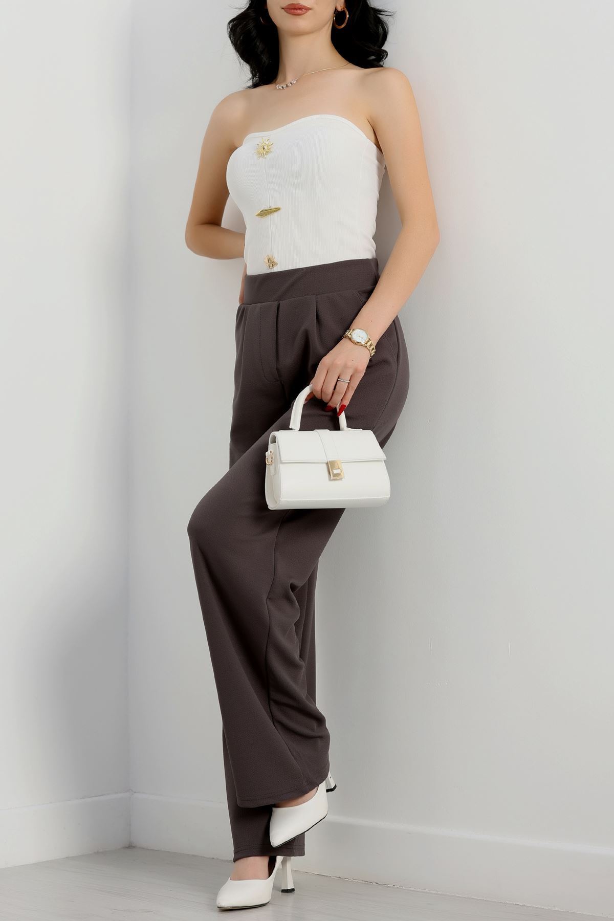 Zra Krep Likralı Pantolon  Antrasit - 90122.1837.