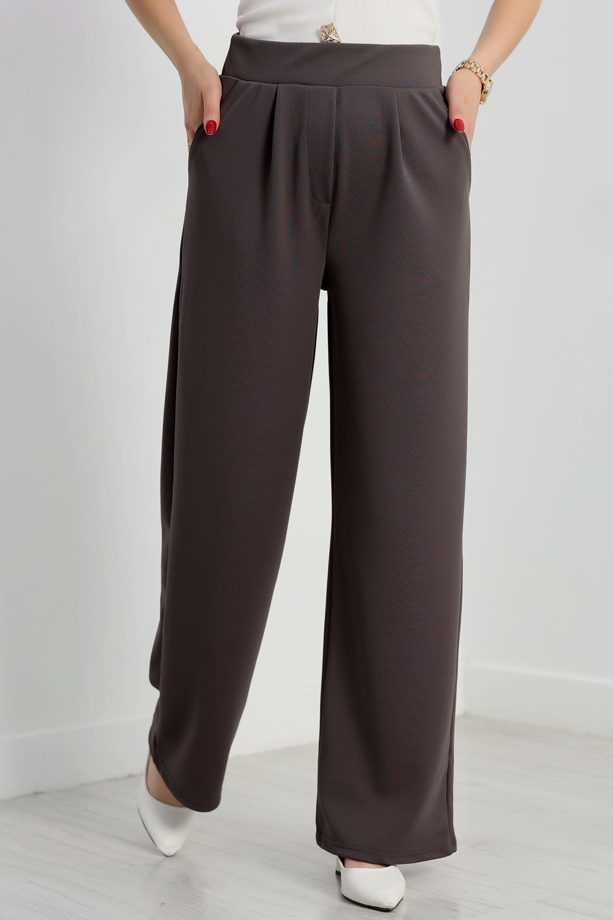 Zra Krep Likralı Pantolon  Antrasit - 90122.1837.